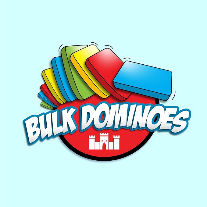 Bulk Dominoes Plastic Bulk 100pcs – Building and Stacking and Chain Reaction Toppling STEAM Toy Blocks for Kids (Clear Red)
