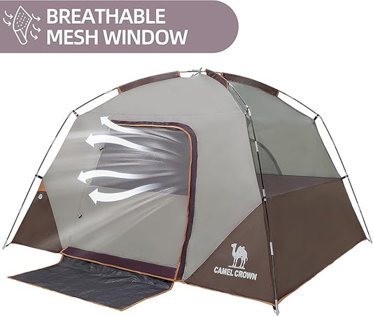 CAMEL CROWN Tents for Camping 4/8 Person Waterproof Quick Setup Folding Outdoor Backpacking Tents 4 People Family Hiking