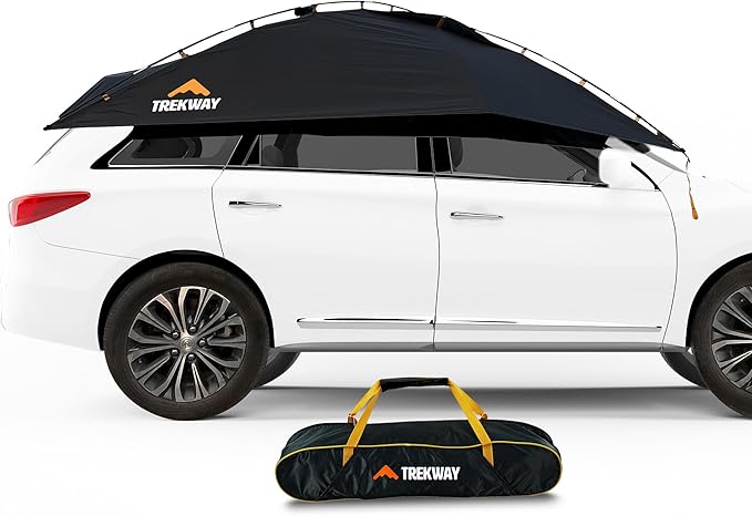 Trekway Waterproof Portable Vehicle Awning| Pop up Canopy | Sun Shade with Outdoor Privacy Wall| Great for Camping| Beach| Picnics| Etc.| Fit Great on Car| SUV| Jeep| Etc.
