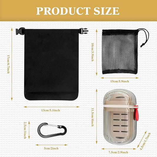 4 Pcs Travel Soap Bag, Waterproof Leakproof Quick Dry Bar Soap Travel Container, Soap Saver Pouch for Camping, Hiking, Hotel Essentials, Portable Soap Holder Travel Case, Soap Travel Bag