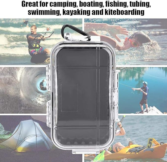 Tbest Waterproof Dry Box Airtight Outdoor Shockproof Storage Case Multipurpose Carry Box Container Inner Rubber Pad Detachable 4 Colors