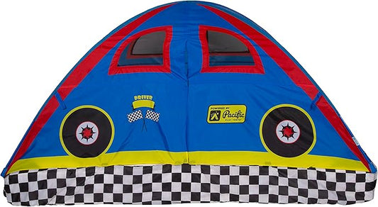 Pacific Play Tents 19711 Kids Rad Racer Bed Tent Playhouse - Full Size Mattress