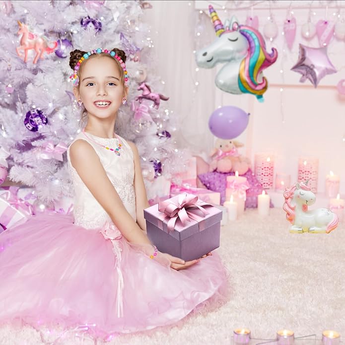 Children's Jewelry Box DIY with Cream Glue Decorate Your Princess' Jewelry Organiser- Gifts Idea for Girls for Valentines, Birthday, Arts and Crafts for Kids