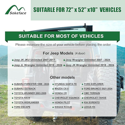 SUV Air Mattress with One-Click Charging Wireless Air Pump, Detachable Pillow, 10inch Air Mattress for Jeep Wrangler JK JKU JL JLU Unlimited 4 Door, Heavy Duty, Car Camping, Patent Pending