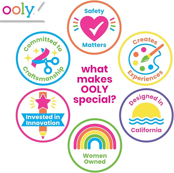 Ooly Lil' Poster Paint Pods, 12 Bright Colors & 1 Brush, Washable Paint for Children, Includes Portable Case, School and Art Supplies for All Ages, Bright & Vibrant Colors