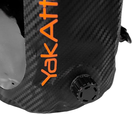 YakAttack 5L Roll-Top Drybag with Air Valve - Black Carbon | Waterproof Marine Dry Bag for Kayaking, Boating & Paddleboarding | Heavy Duty Small Drybag for Gear Protection | Compact Kayak Storage Bag