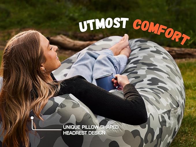 WEKAPO Inflatable Lounger Air Sofa Hammock-Portable,Water Proof& Anti-Air Leaking Design-Ideal Couch for Backyard Beach Traveling Camping Picnics & Music Festivals