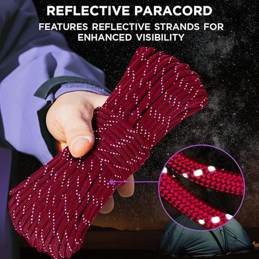 TECEUM Heavy Duty Rope 1000 – 1000ft / 200ft / 100ft / 50ft – 40+ Colors – Utility Rope for Survival & Camping Gear – Nylon String, Camping Rope, para Cord, Utility Nylon Rope, Tent Cord