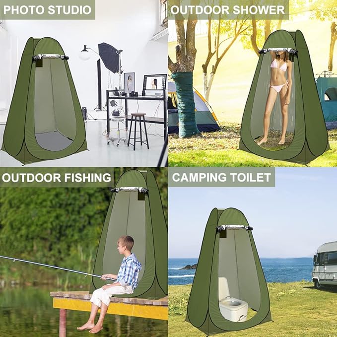 Privacy Shower Tent, Pop up Portable Camping Tent, Outdoor Toilet Changing Dressing Room, Instant Privacy Shelter for Picnic Waterproof Bathroom