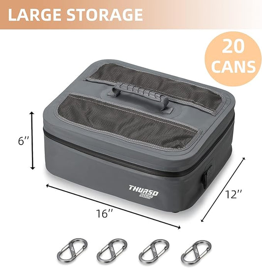 THURSO SURF Waterproof Paddle Board Cooler Bag Paddle Board Accessories SUP Deck Bag Multi-Functional Durable PVC Material Mesh Top Pocket Portable Premium Insulated Spacious 20 Can