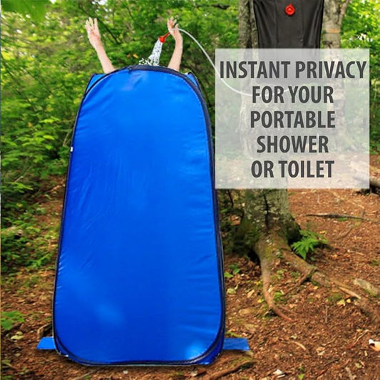 Pop-Up Room in a Bag Instant Portable Changing Room with Dura-light Steel Frame and Weather-Resistant Material for Camping, RV, Shower, Outhouse, Bathroom, Toilet and More Includes Fl