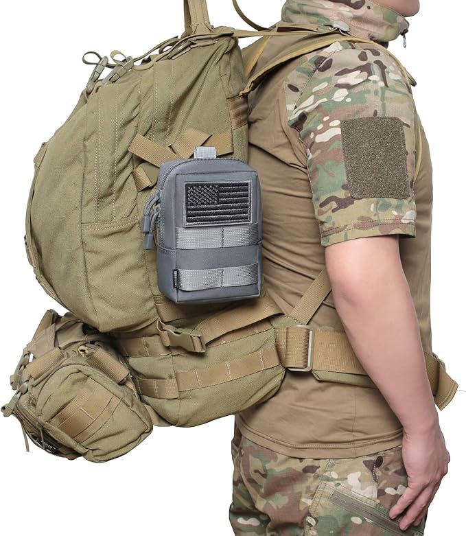 2 Pack Molle Pouches - Tactical Compact Water-Resistant EDC Pouch