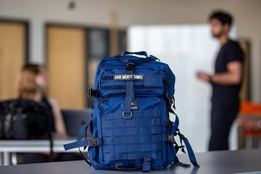 45L Elite Tactical Backpack | 3X Stronger Work & Military Backpack | Water Resistant and Heavy Duty | 3 Day MOLLE Bug Out Bag (Atlantic Blue)