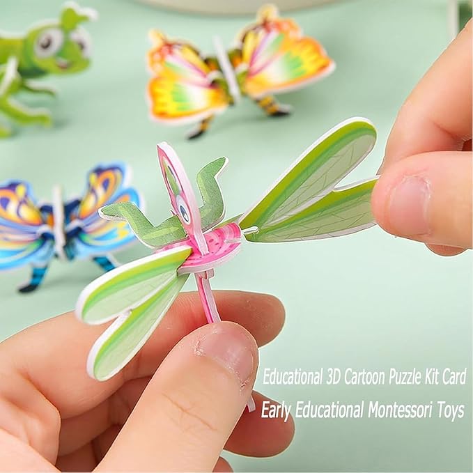 30PCS Flowarmth Puzzle, 3D Cartoon Puzzles for Kids Ages 4-8, Educational 3D Cartoon Puzzle, 30PCS Not Repeating 3D Puzzles for Kids, DIY 3D Animal Jigsaw Puzzles Art Crafts Gifts (Plane Tanks)