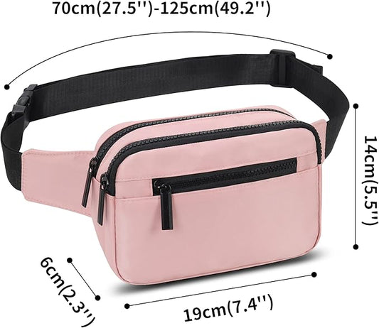 Fanny Packs for Women Men, Fashion Waist Pack Crossbody Bags Belt Bag with Adjustable Strap for Running Hiking Travel.