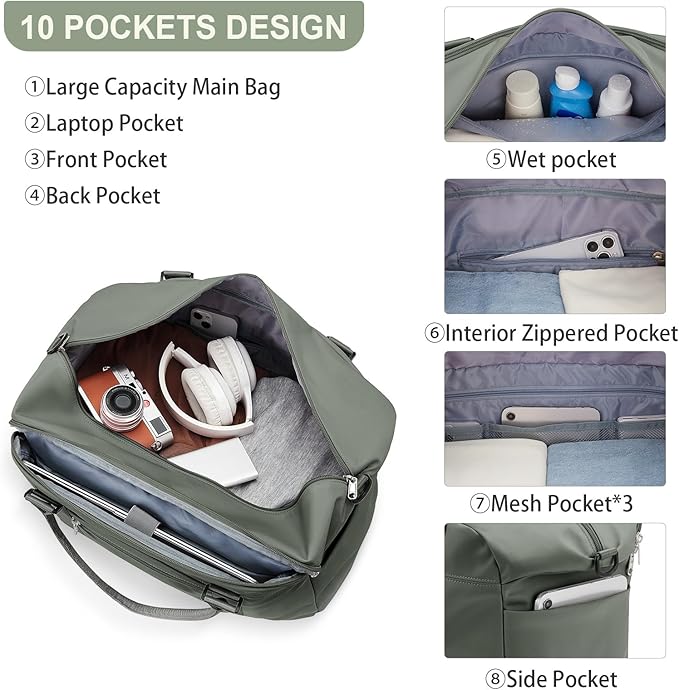 Travel Duffel Bag,Sports Tote Gym Bag,Shoulder Weekender Overnight Bag for Women