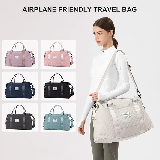 Travel Duffel Bag,Sports Tote Gym Bag,Shoulder Weekender Overnight Bag for Women