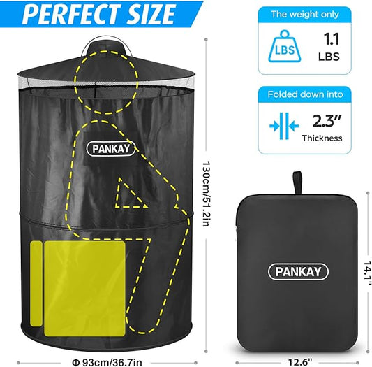 PANKAY Pop Up Privacy Tent, Portable Outdoor Camping Bathroom Toilet Tent, Collapsible Shelter for Camping & Emergency – Lightweight & Sturdy, Easy Set Up, Foldable - with Carry Bag