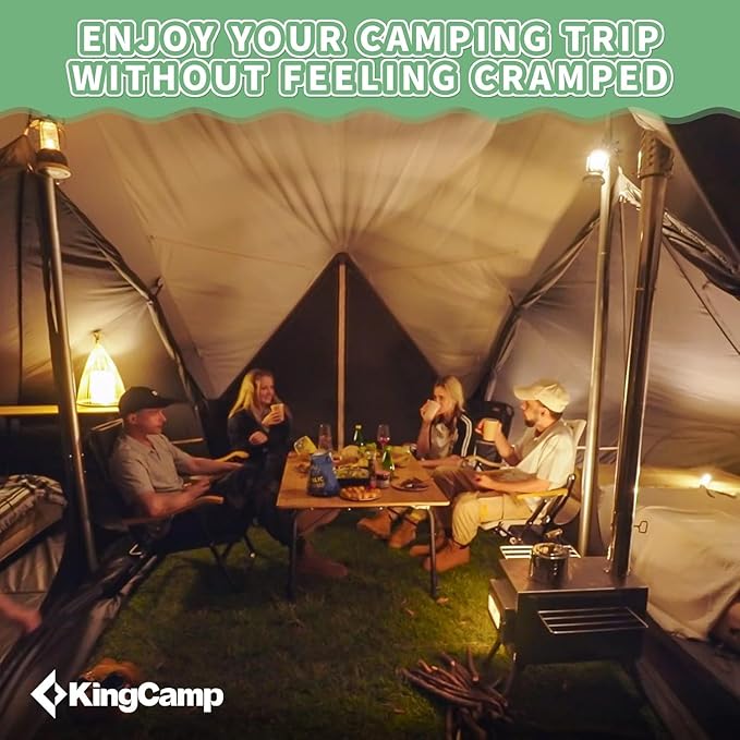 KingCamp Khan Palace Glamping Privacy Mesh Inner Tent, High Density Mesh Fabric with Great Ventilation, for Camping & Hiking
