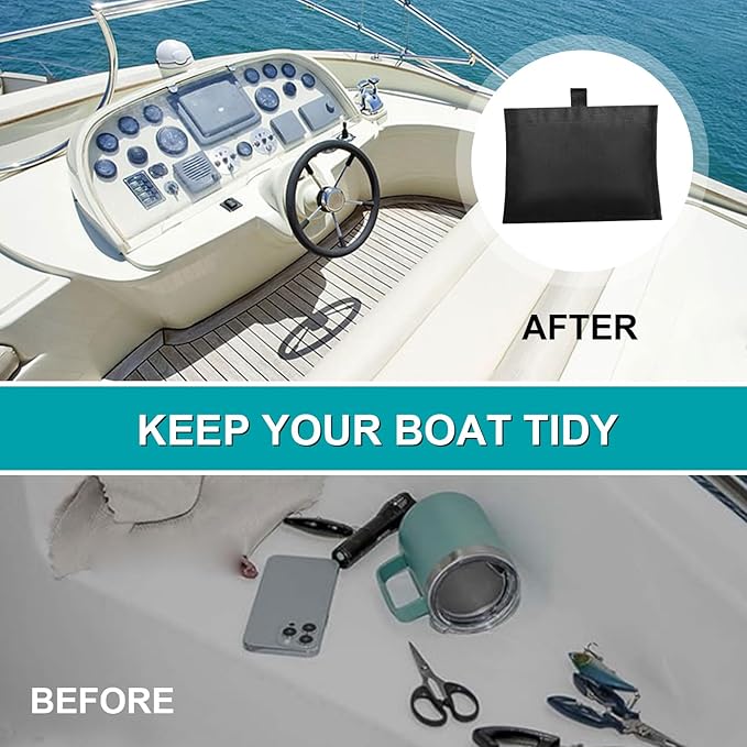 Boat Organizers and Storage Bag for Fishing Kayaking Boating Climbing Cycling Camping,Small Cargo Pocket Cockpit Pouch Back Seat Storage Organizer for Bed Car Pontoon Boat Phone Accessories Key Holder