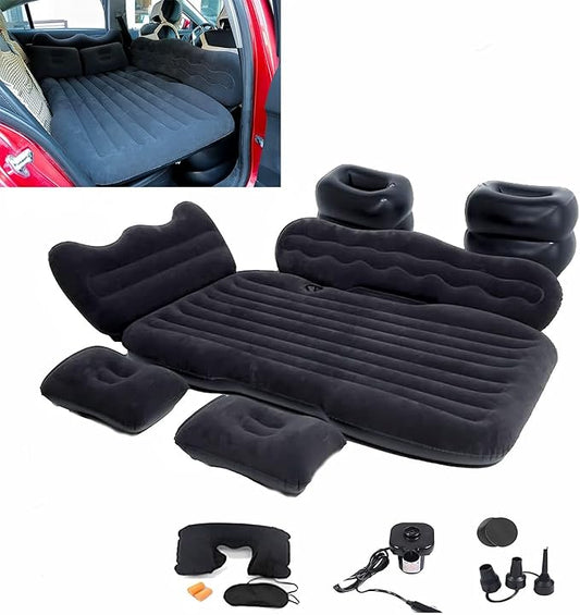 Inflatable Car Air Mattress Back Seat Bed,Thickened Car Travel Camping Air Mattress with Air Pump,Blow Up Bed Portable Car Sleeping Mattress for Car Universal SUV