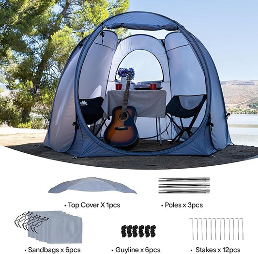 Alvantor Multi-Functional Outdoor Pop-Up Sun Shelter Camping Tent Privacy Tent for Beach, UV Protection Changing Room Lightweight Screen Room House for 4 People