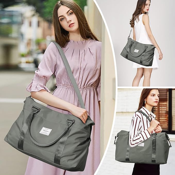 Travel Duffel Bag,Sports Tote Gym Bag,Shoulder Weekender Overnight Bag for Women