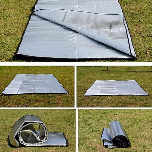 Camping Mat Foam Foil Blanket for Camping Foam Pad Insulating Foil Mat Sleeping Tent Pad Thermal Aluminum Camping mat for Reflecting Heat