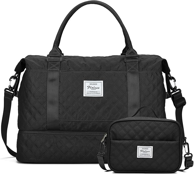 Travel Duffel Bag,Sports Tote Gym Bag,Shoulder Weekender Overnight Bag for Women
