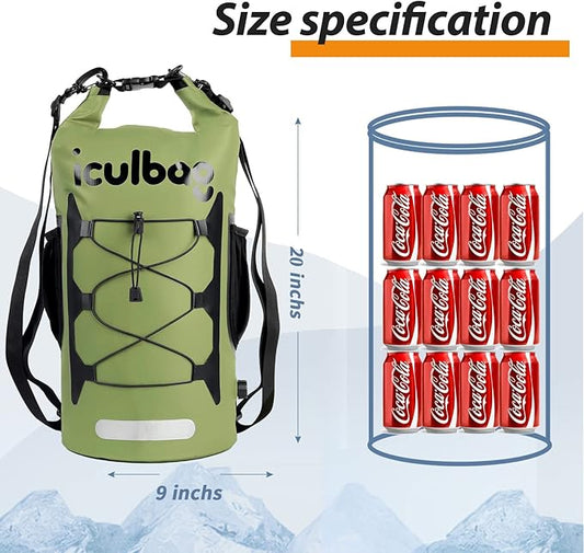 25cans Small Insulated Cooler Bag Backpack Waterproof Leak Proof Soft Sided Backpack Cooler Soft Bag for Camping Hiking Beach Travel Men Women 12 Hour Cooling