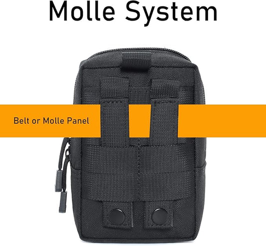 2 Pack Molle Pouches - Tactical Compact Water-Resistant EDC Pouch