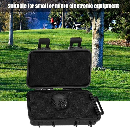 Tbest Outdoor Waterproof Shockproof Airtight Survival Box Storage Container Case Carry Box Black Dry Storage Box for Fishing Camping Hiking Outdoor Activities