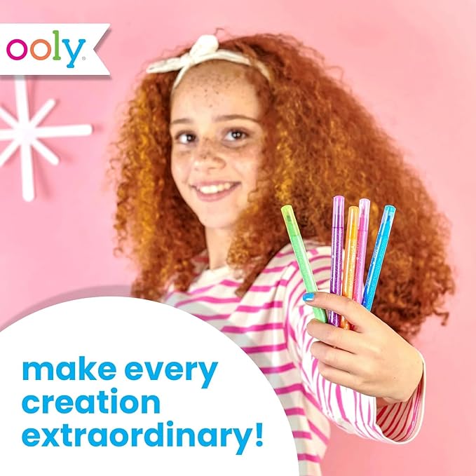 Ooly 12 Pack Switch-eroo Sparkle Color Changing Markers, Double Ended Chisel Tip Color Change Markers for Art Supplies, Drawing and Stationery Sets
