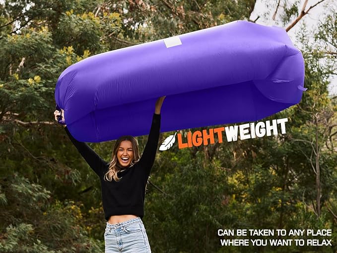WEKAPO Inflatable Lounger Air Sofa Hammock-Portable,Water Proof& Anti-Air Leaking Design-Ideal Couch for Backyard Beach Traveling Camping Picnics & Music Festivals