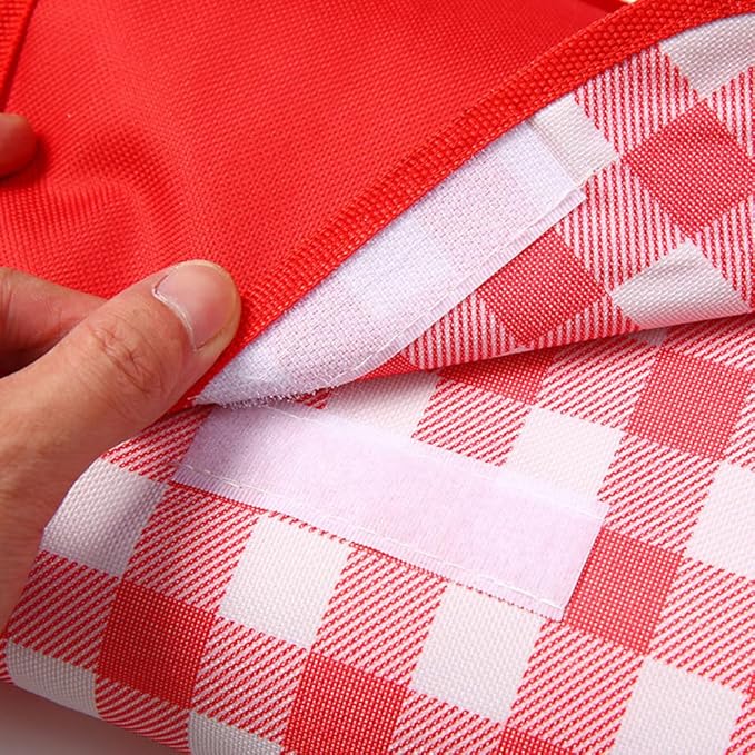 Extra Large 80x80 in Beach Blanket Outdoor Picnic Blankets, Foldable Waterproof Sand Free Beach Mats Picnic Mat for Festival BBQ Park Grass Lawn Camping Hiking Travel Concerts (Classic Red Check)