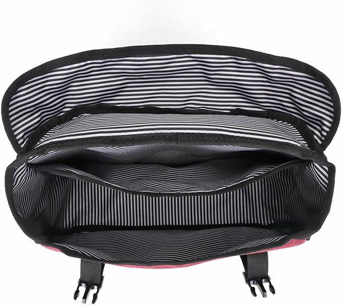 TOURBON Nylon Double Pannier Shoulder Bags Bicycle Rear Rack Trunk Motorcycle Tail Seat Bag (Purple)