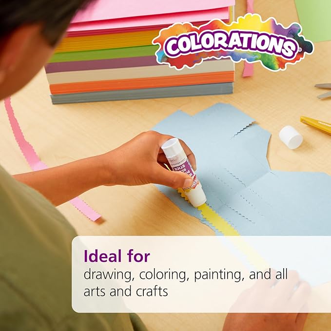 Colorations Construction Paper,Sky Blue,9 inches x 12 inches,200 Sheets,Heavyweight Construction Paper,Crafts,Art,Kids Art,Painting,Coloring,Drawing,Creating,Paper,Art Project,All Purpose