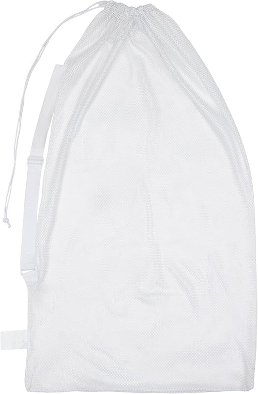 Champion Sports Mesh Equipment Bag – Heavy-Duty Nylon Drawstring Bag with Lock & ID Tag, Breathable Storage Sack for Balls, Swim Gear, Laundry & Toys, Multiple Sizes & Colors
