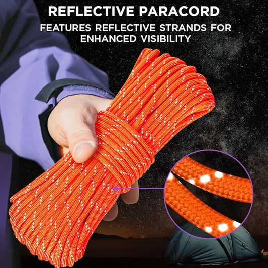 TECEUM Heavy Duty Rope 1000 – 1000ft / 200ft / 100ft / 50ft – 40+ Colors – Utility Rope for Survival & Camping Gear – Nylon String, Camping Rope, para Cord, Utility Nylon Rope, Tent Cord