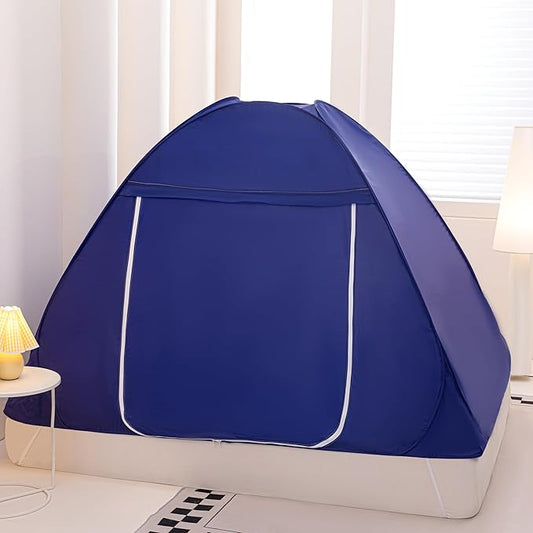 Mosquito Net for Bed, Folded Size 20 inch Portable Camping Travel Mosquito Tent, Pop Up Mosquito Net with Double Entry for King Queen Size Bed (Folded 20 Inch, 71"x79"x59")
