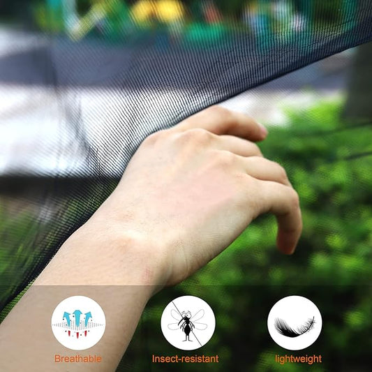 Hammock Net Camping Mosquito Net, No See Ums & Repels Insect, Polyester Netting for 360 Degree Protection, Double Sided Zipper for Easy Access Fits for All Camping Hammocks(Black)