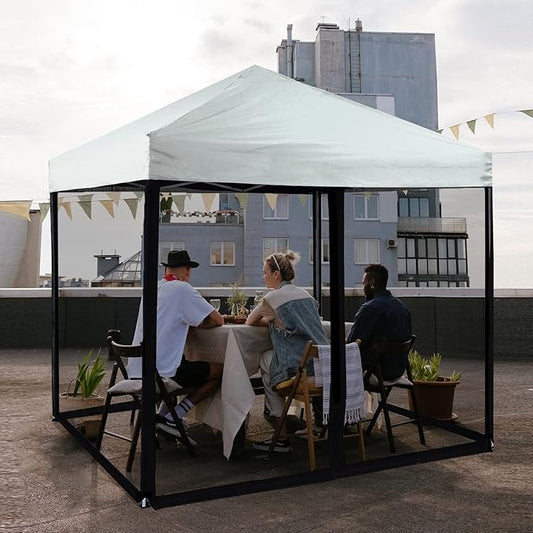 Mosquito Net with Zipper for Outdoor Camping Mosquito Net DIY Canopy Screen Wall Outdoor Mosquito Net for 10 x 10 Patio Gazebo and Tent