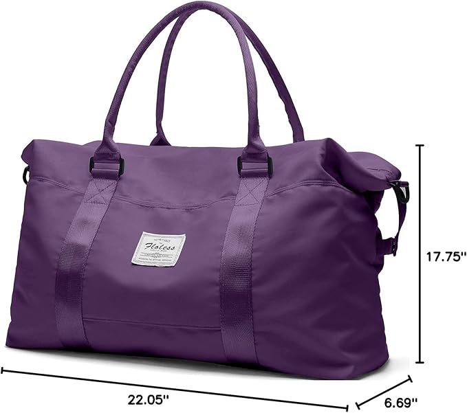 Travel Duffel Bag,Sports Tote Gym Bag,Shoulder Weekender Overnight Bag for Women