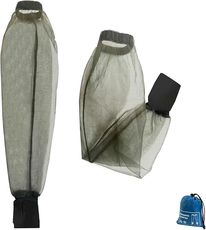 South to East Premium Mosquito Sleeves for Insect, 2 Pack, Fly & Bug Protection | No-See-Um Net for Camping, Hiking, Fishing, Gardening, Safari, Arm Nettng for Adults, 1 Carrybag