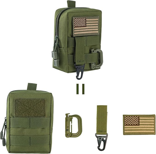 Tactical Molle Pouch Compact EDC Bag Utility Tool Pouch Durable 600D Nylon Small Travel Bag Molle Accessories Organizer for Outdoor Activity
