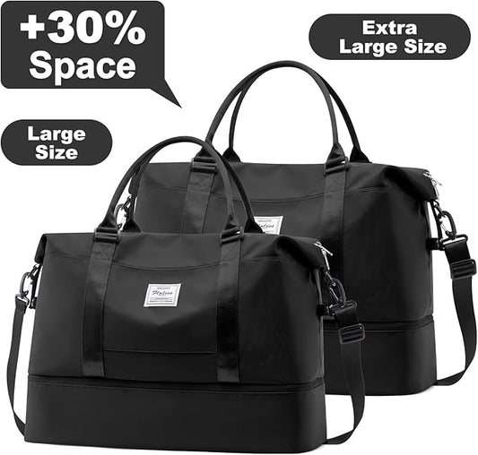 Travel Duffel Bag,Sports Tote Gym Bag,Shoulder Weekender Overnight Bag for Women