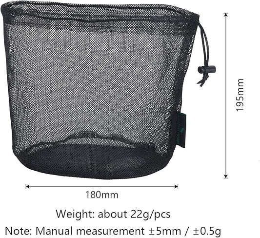 5pcs Nylon Mesh Bag Travel Stuff Sack Sports Equipment Bag BVP04
