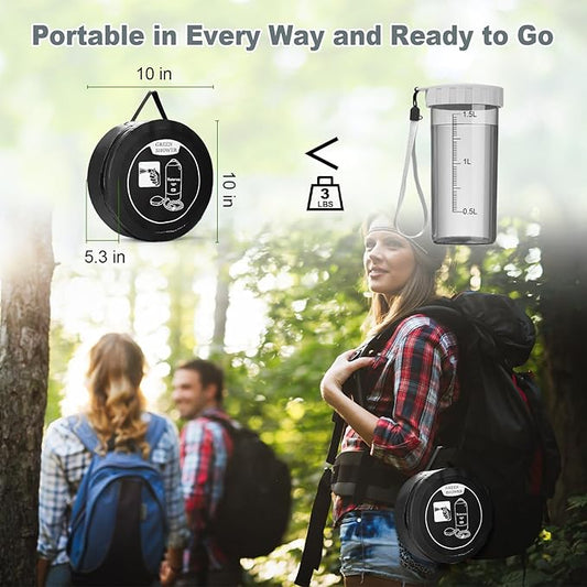 Portable Shower for Camping, 5 Gal/20 L Solar Heating Camping Shower Bag with Shower Pump, Portable Shower Head, Essential for Camping,Festivals, Overlanding, Beach Trips,Outdoor Showers