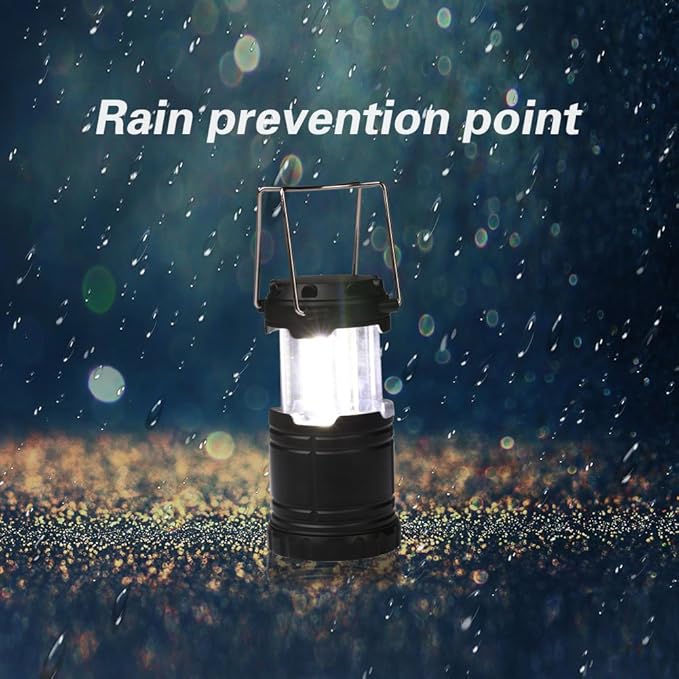 LED Lantern Mini 4 Pack, Camping Lanterns with 12 AAA Battery Operated/Portable & Collapsible, LED Camping Lantern for Kids/Hurricane/Camping/Emergency/Power Outage