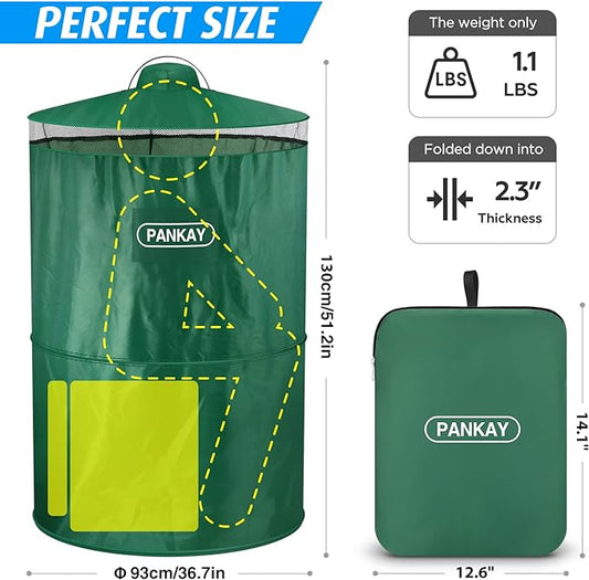 PANKAY Pop Up Privacy Tent, Portable Outdoor Camping Bathroom Toilet Tent, Collapsible Shelter for Camping & Emergency – Lightweight & Sturdy, Easy Set Up, Foldable - with Carry Bag